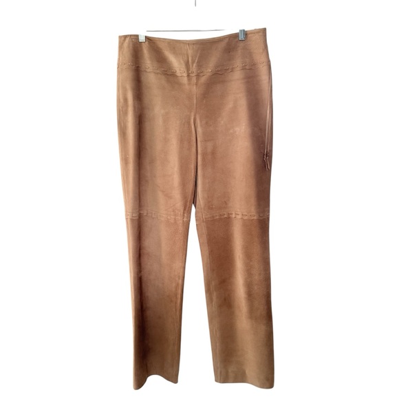 Danier Pants - Danier Leather Suede Tan Brown Pants Size 8 Straight Leg Western